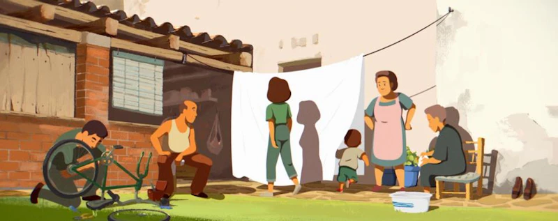 Birth — production still