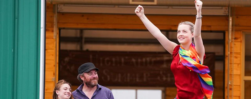 Dawn, her Dad & the Tractor — production still
